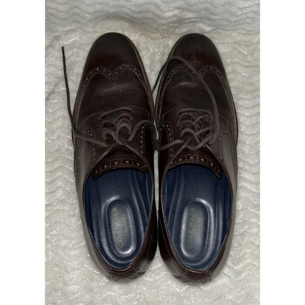 Cole Haan Shoes Mens Size 12 Brown Wingtip Brogue Dress Oxford Grand OS‎ C28152